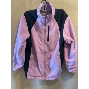 LL Bean lavender reversible fleece & rain jacket (kids XL/ women's xs)